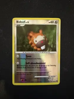 Bidoof 54/100 Stormfront Reverse Holo English 2008 Pokemon TCG Card - Image 1