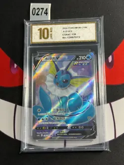 Vaporeon V SR CS4aC-138/132 Pokemon Card Chinese -Pyxis gold 10 - Image 1