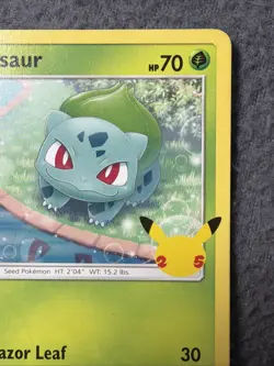 Pokemon TCG Bulbasaur Non Holo Card 1/25 McDonald's Promo, LP Condition - Image 3