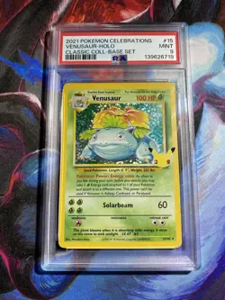 2021 Pokemon Celebrations Classic Collection Venusaur Holo Card 15/102 PSA 9 - Image 1