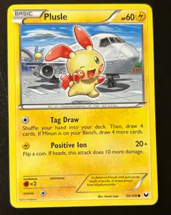 Pokemon Card Dark Explorers Plusle 39/108 Common - Image 1