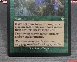 MTG FOIL ETCHED Force of Vigor- DAMAGED -Modern Horizons Magic Card #021 - Image 4