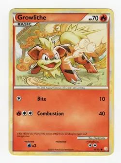 Pokemon Growlithe 3 Card Lot 09' #108/147, 10' #65/123, 12' #11/99, LP - Image 4