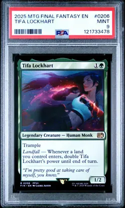 2025 MTG FINAL FANTASY #0206 TIFA LOCKHART PSA 9 - Image 1