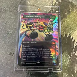 MTG Thunderous Velocipede (Borderless Foil) - Aetherdrift (DFT) #317 MTG - Image 4