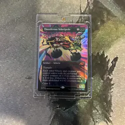 MTG Thunderous Velocipede (Borderless Foil) - Aetherdrift (DFT) #317 MTG - Image 5