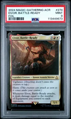 2024 MTG ASSASSIN'S CREED FOIL #274 EIVOR, BATTLE-READY PSA 9 - Image 1