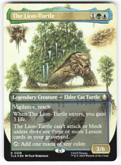 The Lion-Turtle (Borderless) 328 Avatar: The Last Airbender NM R Foil - Image 1