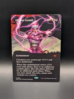 MTG - All-Out Assault - BORDERLESS - Enchantment - EDM #352 - Mythic - Image 1
