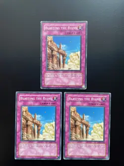 Yugioh Blasting The Ruins DR2-EN048 Unlimited Edition Common Damaged X3 - Image 1