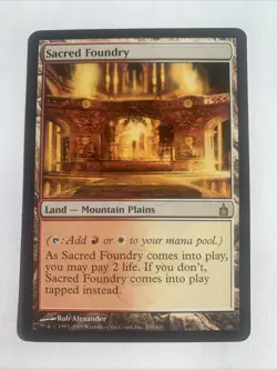 MTG Sacred Foundry, Ravnica: City of Guilds, LP, Magic the Gathering 2005 - Image 1