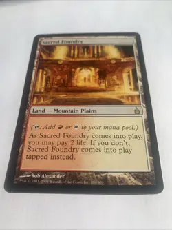 MTG Sacred Foundry, Ravnica: City of Guilds, LP, Magic the Gathering 2005 - Image 2