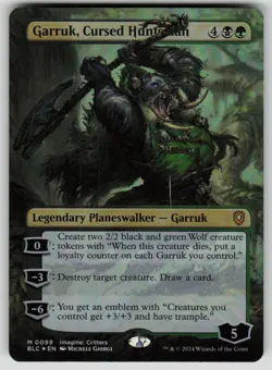 Garruk, Cursed Huntsman (Borderless) Foil Commander: Bloomburrow 99 MTG NM - Image 1