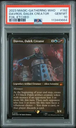 2023 MTG DOCTOR WHO COMMANDER FOIL-ETCHED #192 DAVROS DALEK CREATOR PSA 10 - Image 1