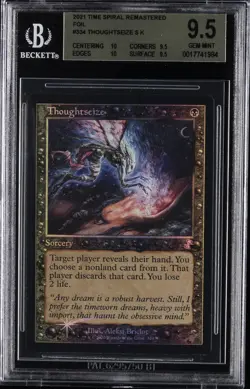 2021 MTG TIME SPIRAL REMASTERED FOIL S K #334 THOUGHTSEIZE BGS 9.5 - Image 1