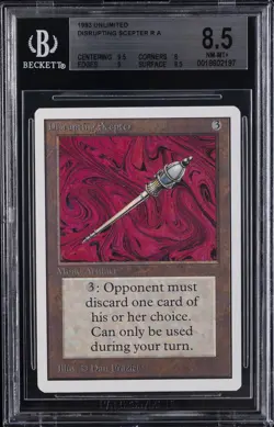 1993 MAGIC: THE GATHERING UNLIMITED R A DISRUPTING SCEPTER BGS 8.5 - Image 1