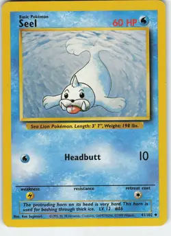 Seel 041/102 Base Set Uncommon Normal LP/MP Pokemon TCG - Image 1