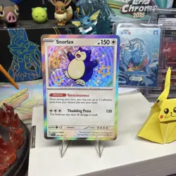 Pokemon Paldean Fates Snorlax Shiny Holo Rare Card 202/091 Near Mint Condition - Image 1