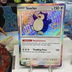 Pokemon Paldean Fates Snorlax Shiny Holo Rare Card 202/091 Near Mint Condition - Image 3