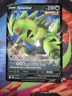 Pokemon Tyranitar v Single Strike Card Battle Styles 97/163 Ultra Rare - Image 1