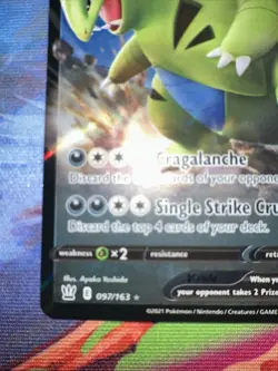 Pokemon Tyranitar v Single Strike Card Battle Styles 97/163 Ultra Rare - Image 5