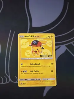 Pokemon TCG: Ash’s Pikachu “I Choose You” Black Star Promo SM111 - Image 1