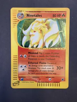 Pokemon Card Expedition Base Set : NINETALES 21/165 Holo Rare - EXCELLENT/NM - Image 1