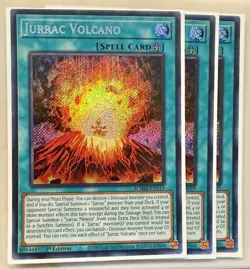 3x Yugioh Jurrac Volcano BLMM-EN019 Secret Rare NM 1st Ed - Image 1