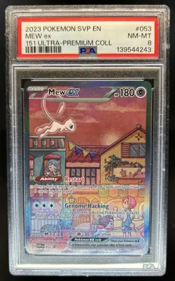 2023 Pokemon SV Black Star Promos Mew ex #053 PSA 8 - Image 1