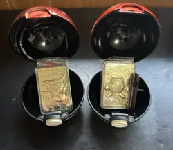 Pokemon 23k Gold Plated Trading Card Pikachu & Poliwhirl - Image 1