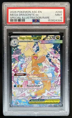 2026 Pokemon Mega Dragonite ex Special Illustration Rare #290/217 PSA 9 - Image 1