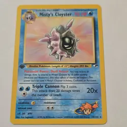 Pokemon Misty's Cloyster Gym Heroes Rare Wizards 29/132 1st Edition English - Image 1