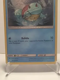 Squirtle 33/214 Pokemon Unbroken Bonds Holo Water Common LP Used See Pictures - Image 3