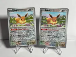(2) Pokemon Prismatic Evolutions Eevee Reverse Holo 074/131 - Image 1