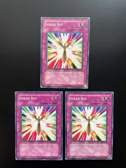 Yugioh Solar Ray DR2-EN163 Common Unlimited Edition Damaged X3 - Image 1