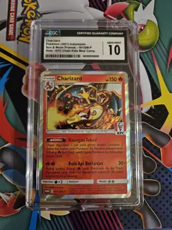 KFC Charizard Promo CGC 10 - Indonesian KFC Chaki Kids Meal181/SM-P Pokemon TCG - Image 1