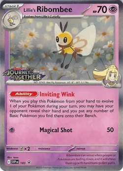Lillie's Ribombee (Prerelease) 183 Holo Promo Scarlet & Violet Promo Pokemon NM - Image 1
