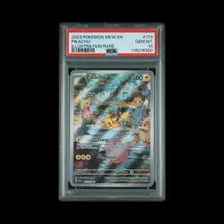 2023 POKEMON MEW EN-151 ILLUSTRATION RARE #173 PIKACHU PSA 10 - Image 1