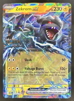 2025 Pokemon Unova Heavy Hitters PC Zekrom EX Black Bolt Stamp #034/086 - Image 1