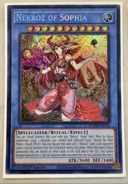YuGiOh! Nekroz of Sophia BLMM-EN134 Emblazoned Ultra Rare 1st Edition Near Mint - Image 1