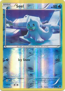 Pokemon - Seel - 15/124 - Common - Reverse Holo - XY - Fates Collide - NM - Image 1