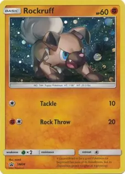 Pokemon - Rockruff - SM06 - SM Black Star Promo - SM Black Star Promos - NM - Image 1