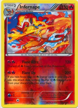 Pokemon - Infernape - 20/114 - Holo Rare - Reverse Holo - XY - Steam Siege - NM - Image 1