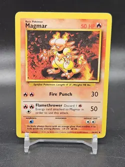 Pokemon TCG Magmar Base Set 36/102 LP - Image 1