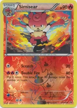 Pokemon - Simisear - 17/101 - Uncommon - Reverse Holo - BW - Noble Victories - N - Image 1