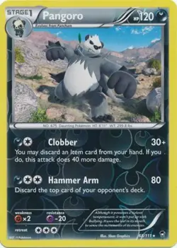 Pokemon - Pangoro - 68/111 - Rare - Reverse Holo - XY - Furious Fists - NM - Image 1