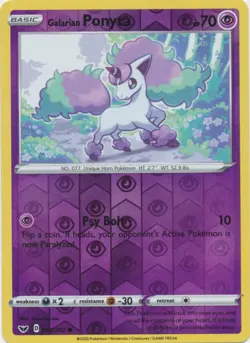 Pokemon - Galarian Ponyta - 081/202 - Common - Reverse Holo - Sword & Shield - B - Image 1
