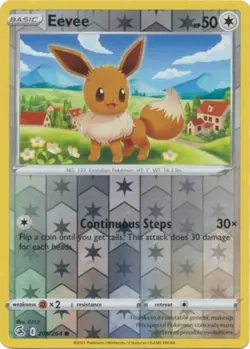 Pokemon - Eevee - 205/264 - Common - Reverse Holo - Sword & Shield - Fusion Stri - Image 1