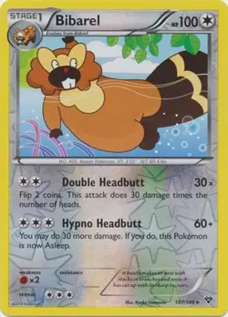 Pokemon - Bibarel - 107/146 - Rare - Reverse Holo - XY - Base Set - NM - Image 1