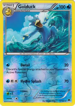 Pokemon - Golduck - 17/122 - Rare - Reverse Holo - XY - BREAKPoint - NM - Image 1